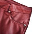 Miniatyrbild 11 av 11: Leggingsbyxor i konstläder för kvinnor wine red M