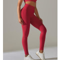 Miniatyrbild 8 av 9: Solid Färgad Stretch Yoga Kläder Red L
