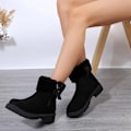 Miniatyrbillede 2 af 5: Vinter Non Slip Tykke Plys Damestøvler Black 41
