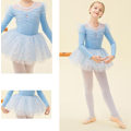 Miniatyrbillede 3 af 5: Børneballetdragt med Langærmet Tutu Blue 130