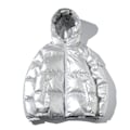 Miniatyrbild 1 av 3: Casual Hooded Metallic Shiny Short Coat för män silver M