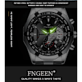 Miniatyrbillede 7 af 10: Herre-ur i læder med skelet-design og automatisk mekanisk urværk Black steel - black face