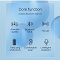 Miniatyrbild 5 av 10: Trådlösa Hörlurar Bluetooth 5.3 Hörlurar In-Ear Touch Control