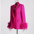 Miniatyrbillede 6 af 9: Dame Langærmet Blazer Casual Jakke M