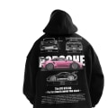 Miniatyrbillede 1 af 6: Mænds Setcar Porsche911 Print Hoodie Mænds og Kvinders Mode Hættetrøje Color14 M