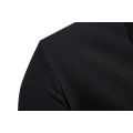 Miniatyrbillede 6 af 10: Mænds Langærmet Plaid Patchwork Lapel Casual Skjorte Black M