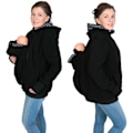 Miniatyrbilde 1 av 5: 3-i-1 Multifunksjonell Maternitygenser med hette for kvinner Black 2XL