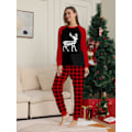 Miniatyrbillede 4 af 8: Julepyjamas med Sød Hjorteprint - Langærmet PJS Sæt Dad 4XL