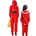 Miniatyrbilde 5 av 6: Jule-Onesies i Flanell med Hetter for Jenter L