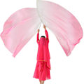 Pikkukuva 6 / 8: Ylistys- ja tanssilippu teleskooppivartta White Pink 2PCS