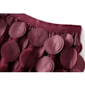 Miniatyrbilde 3 av 5: Dame Tyll Midi Skjørt 3D Polkadot Mesh Skjørt A-Linje Wine Red