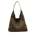 Miniatyrbilde 1 av 4: Totevesker for kvinner Arbeidsvesker Suede Slouchy Bag Green