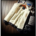 Miniatyrbillede 4 af 6: Mænds Lapel Sherpa Fleeceforet Tyk Denim Jean Trucker Jakke Frakker Black XL