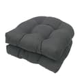 Udendørs Stol Puder Sæt af 2, Terrasse Møbler Gulvpuder DARK GRAY