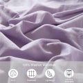 Miniatyrbilde 4 av 5: Pompong-kant Dynetrekk 3-delt Bohemsk Mikrofibersett Purple Twin-168*228cm