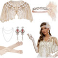 Miniatyrbilde 1 av 5: 1920-talls Flapper Tilbehør Gatsby Kostyme Tilbehørsett Set 1