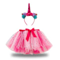 Pikkukuva 1 / 4: Tyttöjen Kerroksittainen Tähti-Sekvenssit Tutu-Hamemekko Dark Pink M