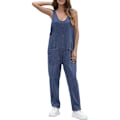 Miniatyrbilde 1 av 5: High Roller Denim Jumpsuit for Kvinner Drark Blue S