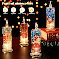Miniatyrbilde 5 av 11: 3 stk Julelys uten flamme for hjemmedekorasjon Set 3