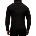 Miniatyrbilde 5 av 7: Heklet genser med høy hals for menn - Vintercardigan XL