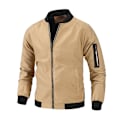 Miniatyrbillede 1 af 7: Mænds Bomberjakker Varsity Flight Jacket Khaki XL