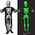 Pikkukuva 1 / 10: Lasten Luurankoasu, Hohtava Luuranko Halloween-asu M