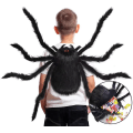 Miniatyrbillede 1 af 11: Halloween Gigant Edderkop Rygsæksdekorationer Black L