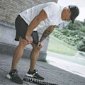 Miniatyrbild 7 av 7: Herr 2 i 1 löparshorts andningsbara aktiva gym tränings shorts Army Green L