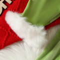 Miniatyrbillede 5 af 6: Baby Pige Ruffle Langærmet Monogrammet Poncho Kjole Green 6-12M