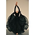 Miniatyrbillede 2 af 7: 720 Silky Sheer Chiffon Elastisk Talje Lang Danseskørt til Maveballet Beige 80cm