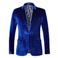 Pikkukuva 1 / 6: Miesten Samettitakki Slim-Fit Muodikkaat Yksiväriset Puku Takki Blue L