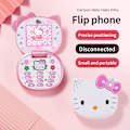 Pikkukuva 3 / 9: Lasten Hello Kitty -matkapuhelin, lasten näppäimistöllä varustettu taittuva puhelin White