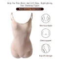 Miniatyrbild 2 av 6: Body Shapewear för kvinnor Tummy Control Jumpsuit apricot XXL