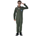 Miniatyrbild 2 av 5: Flygdräkt pilotdräkt Halloween Cosplay för pojkar M