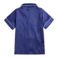 Miniatyrbild 4 av 11: Satin Pyjamas Set i Siden, Kortärmad, Barnkläder för Sovkläder blue 110
