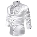 Pikkukuva 4 / 5: Miesten Kiiltävät Sekvenssit Disco Party Paita White XL