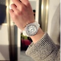 Miniatyrbillede 7 af 10: Rhinestone LED Lysende Ur, Sports Digitalt Ur White