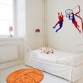 Miniatyrbilde 3 av 7: Barneromsteppe Basketball Rund Teppe Gulv Stol Matte C1