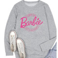 Miniatyrbillede 2 af 4: Dame Sweatshirt med Langærmet Rundhals og Alfabetprint Gray XL