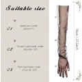 Miniatyrbilde 3 av 7: Lange hansker for kvinner, mesh-tulle hansker Black