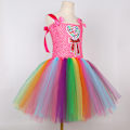 Miniatyrbillede 3 af 9: Regnbue Slik Tutu Kjole til Piger med Pandebånd Fødselsdag Karneval Fest Style 1 2-3Y