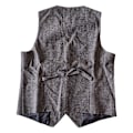 Miniatyrbild 3 av 6: Herrar Vintage Tweed Väst V-ringad Casual Ull Väst Army Green M