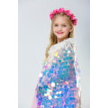 Miniatyrbild 7 av 7: Flickor Princess Cape Shiny Glitter Party mantel S