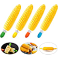 Miniatyrbillede 8 af 10: 8 Par Cornholdere, Rustfrit Stål Corn Cob Holdere