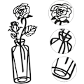 Miniatyrbild 2 av 9: Metall Blomvas Väggdekor C
