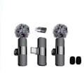 Miniatyrbild 1 av 7: Trådlös Lavaliermikrofon för ljud- och videospelning Mini Mic för iPhone Android