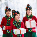 Miniatyrbilde 4 av 5: 4 stk LED Lysende Julehatt, Halsduk og Hansker for Barn Black