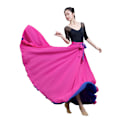 Miniatyrbilde 4 av 5: Dame To-lags Vendbar Chiffon Lang Maxi Skjørt for Dans Blue+Dark Pink XS