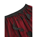 Pikkukuva 3 / 7: Naisten kukkakirjailtu hame vintage tyllihame Wine Red 2XL