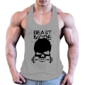 Pikkukuva 1 / 7: Miesten Kuntosali Bodybuilding Stringer Tank Top Grey 2XL